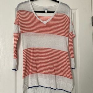 Old Navy orange striped sweater small